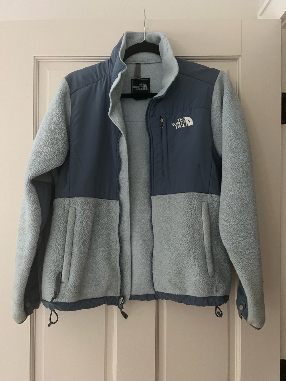 The North Face Two-Tone Light Blue Sherpa Jacket